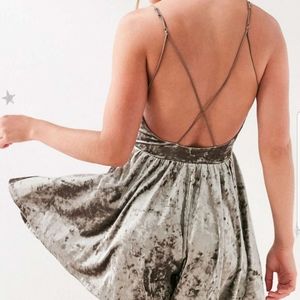 LA Hearts Crushed Velvet Romper